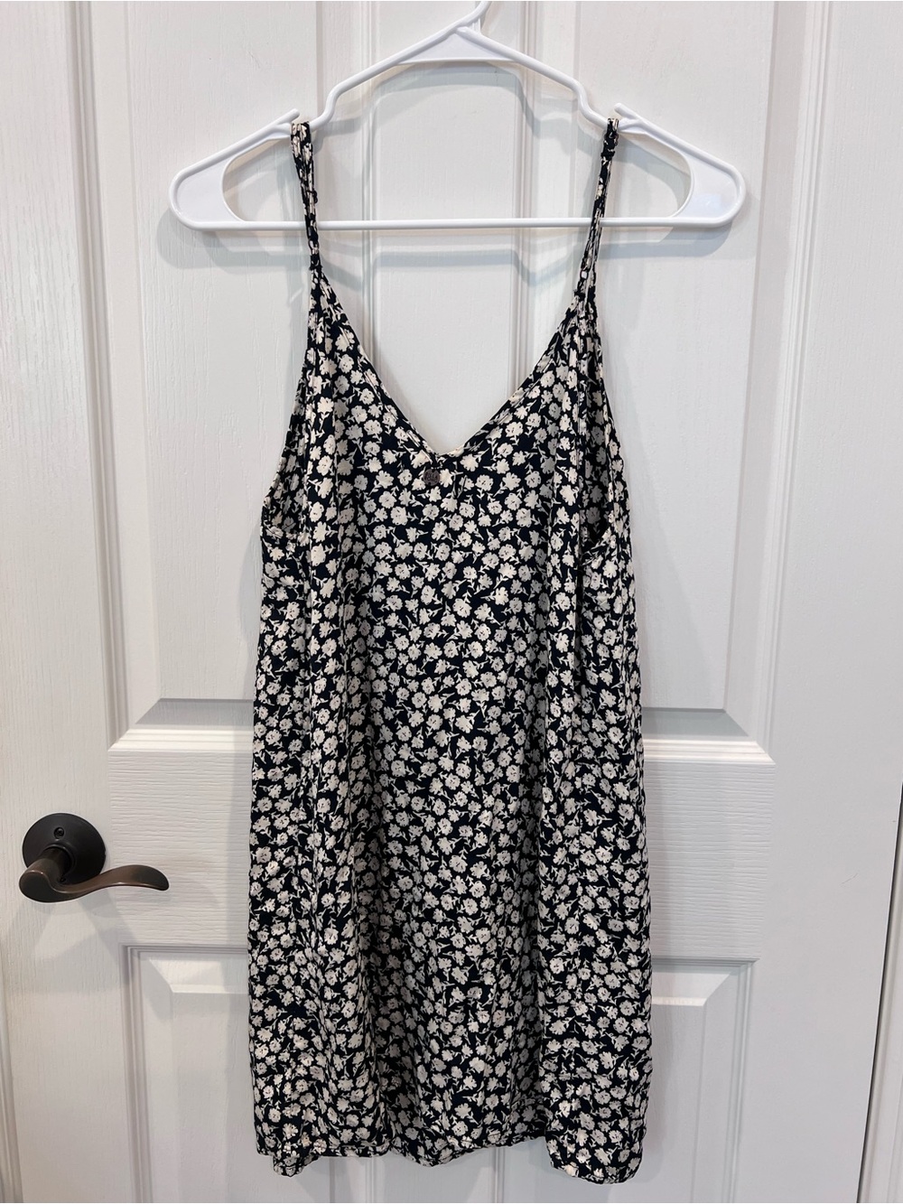 Billabong Black and White Floral Slip Mini Dress